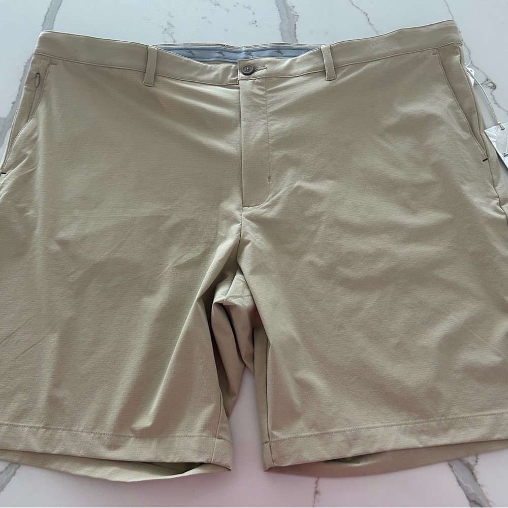 Tommy Bahama Island Zone Men’s Chip Short Khaki Shorts 48 NWT $118 Stretch